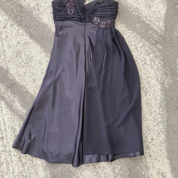 Purple-ish Grey Le Chateau Single Strap Dress - Picture 6 of 6